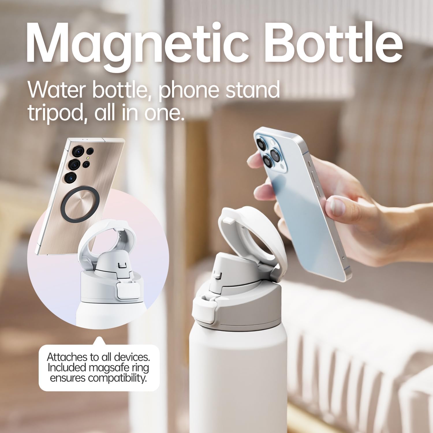 MagSafe Bottle Pro | Magnetic Phone Stand Bottle