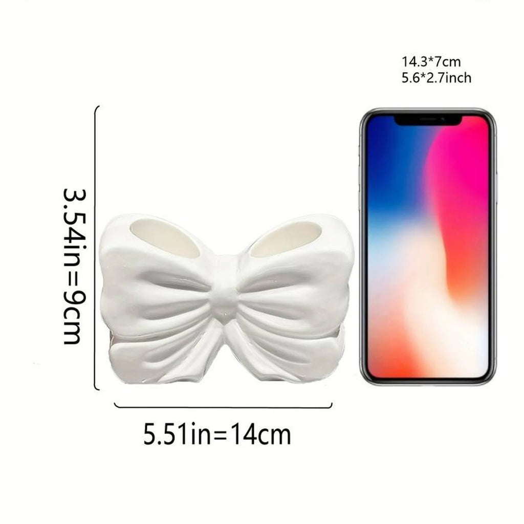 Bow-Shaped Makeup Brush Storage Box